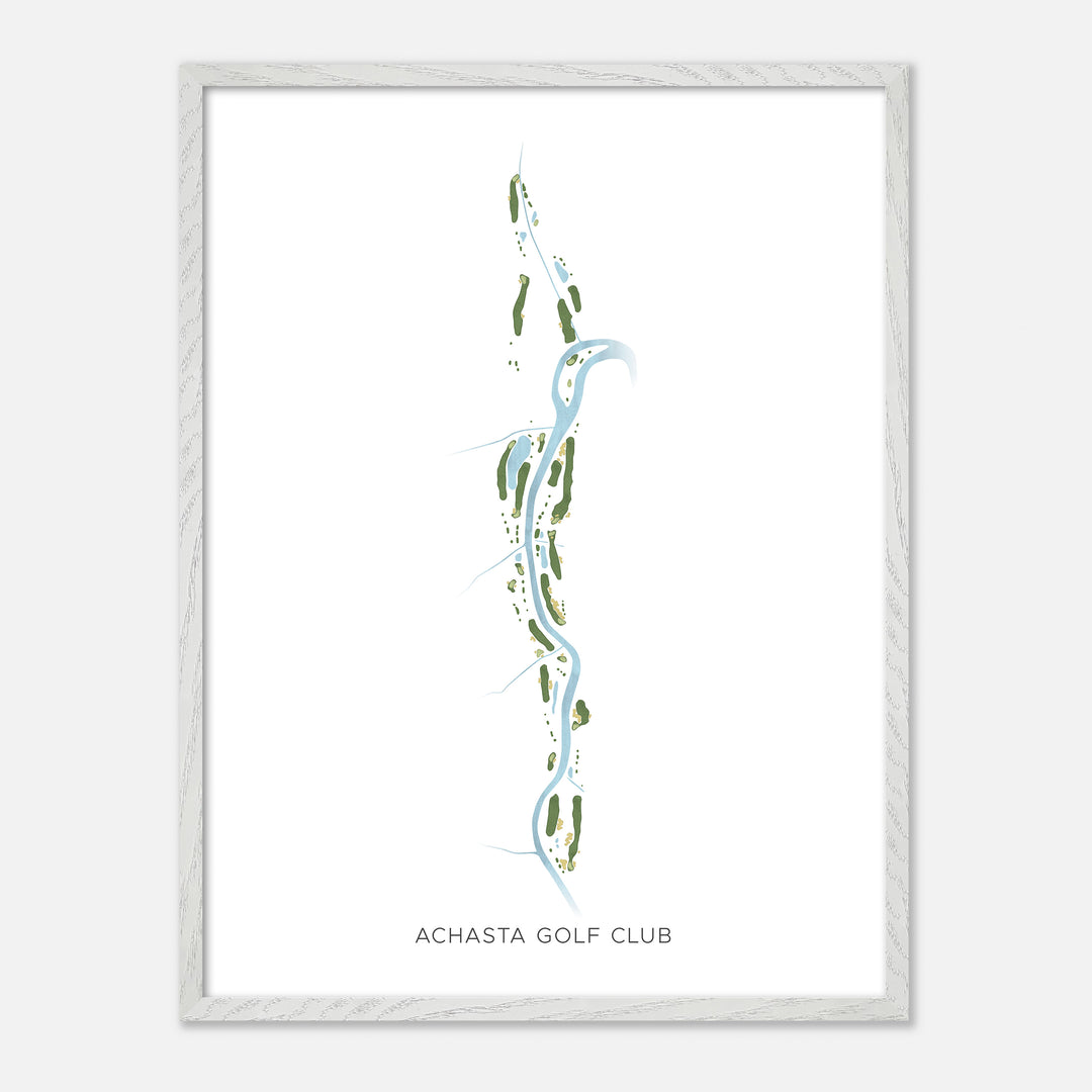 Print of Achasta Golf Club Modern Map