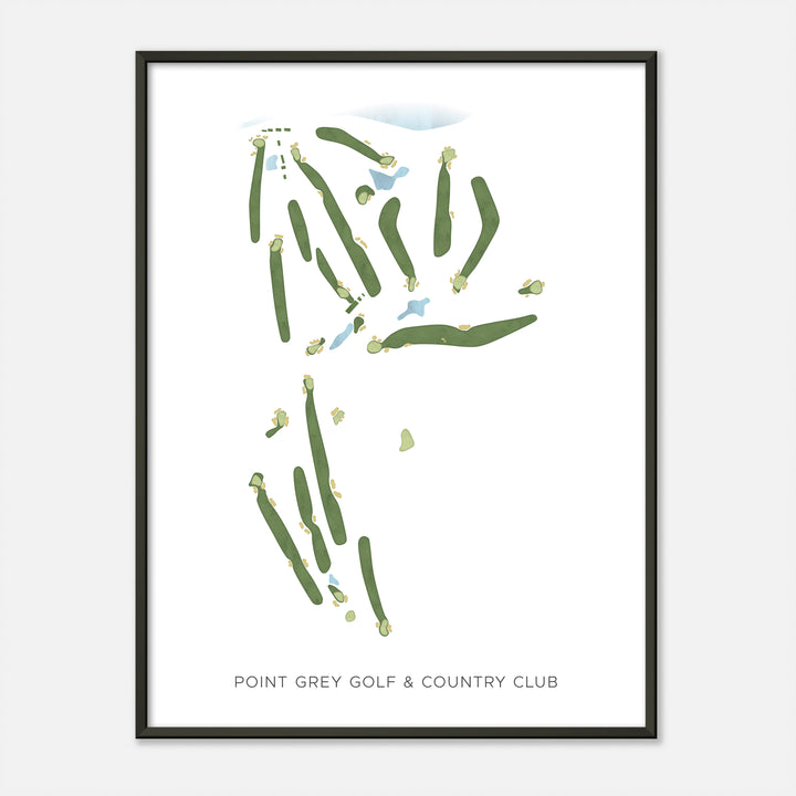 Print of Point Grey Golf &amp; Country Club Modern Map