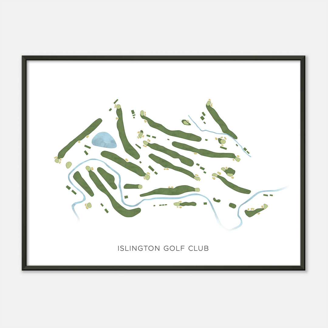 Print of Islington Golf Club Modern Map