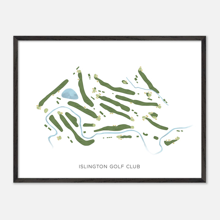 Print of Islington Golf Club Modern Map