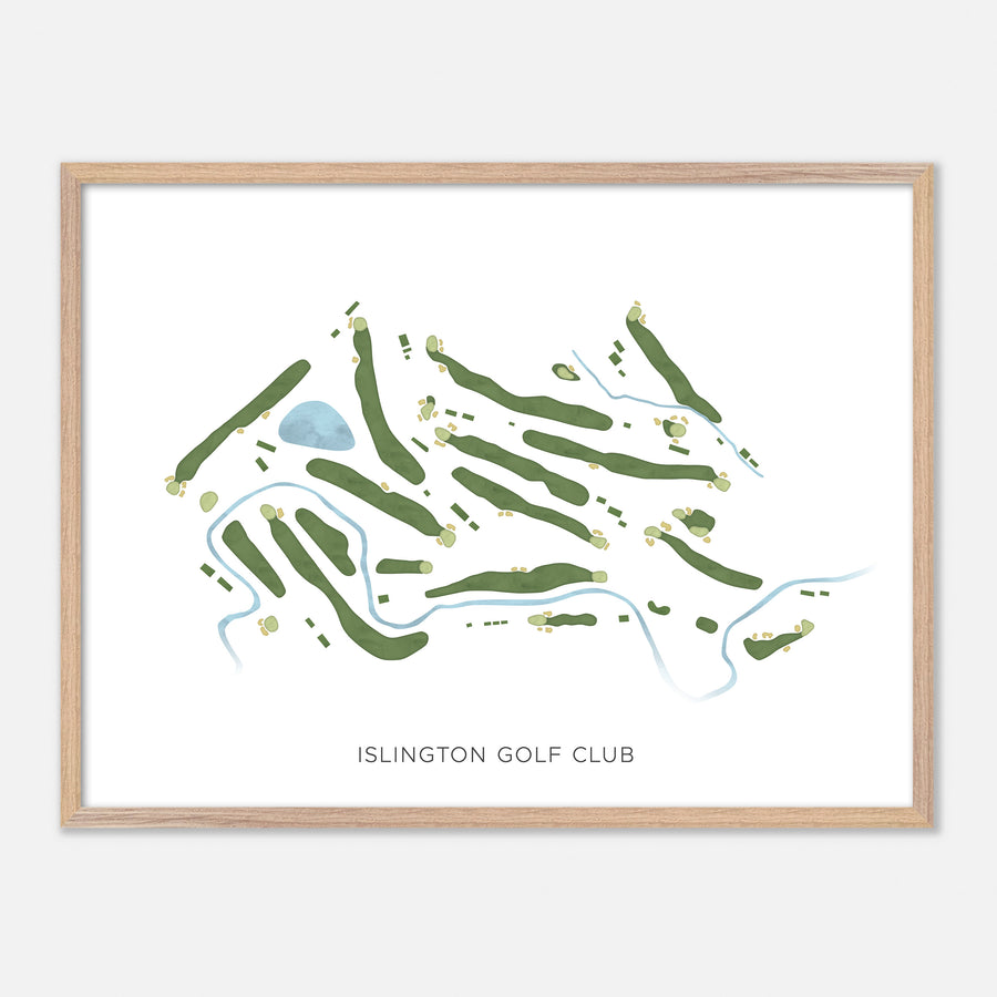 Print of Islington Golf Club Modern Map