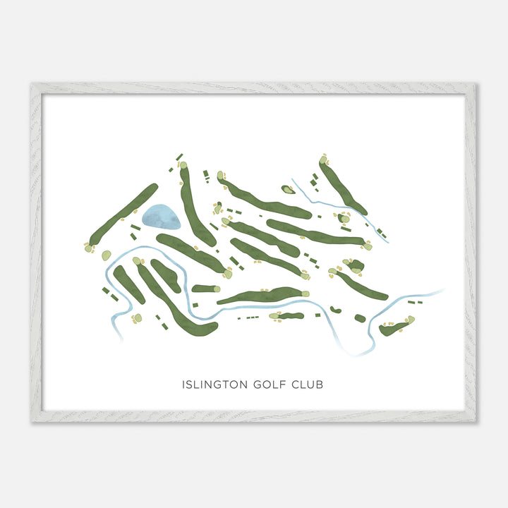 Print of Islington Golf Club Modern Map