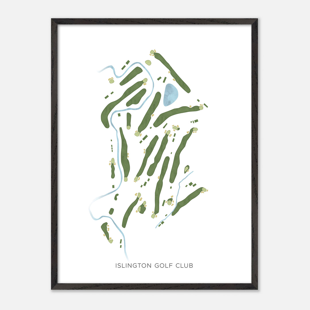 Print of Islington Golf Club Modern Map