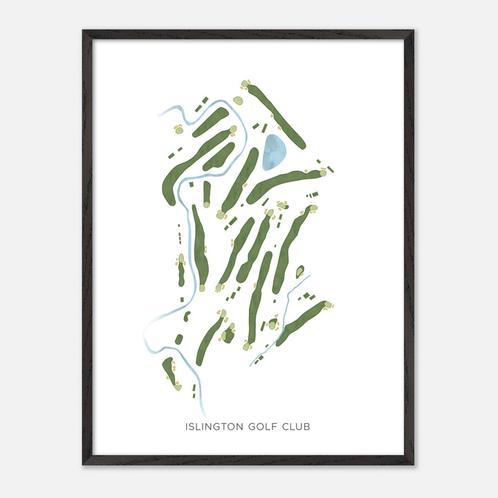 Print of Islington Golf Club Modern Map