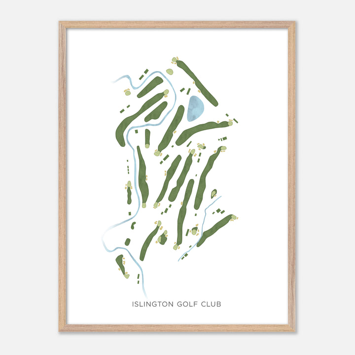 Print of Islington Golf Club Modern Map
