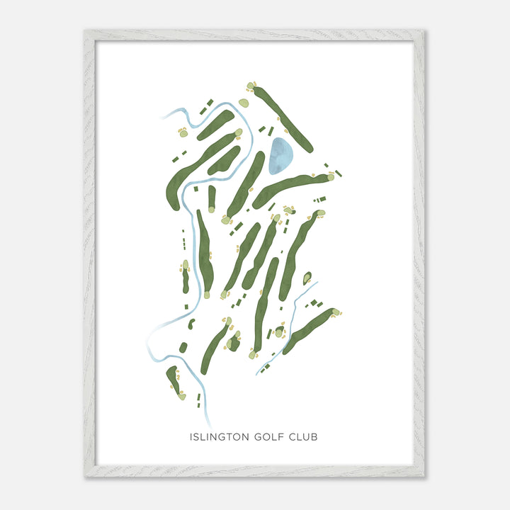 Print of Islington Golf Club Modern Map