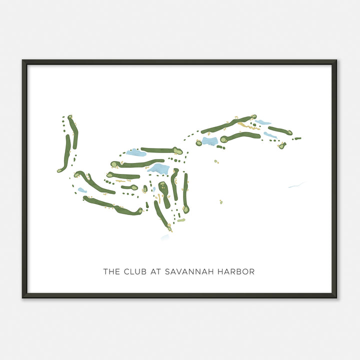 Print of The Club At Savannah Harbor Modern Map