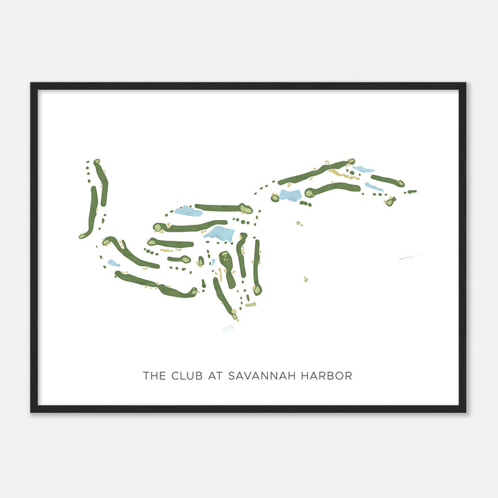 Print of The Club At Savannah Harbor Modern Map