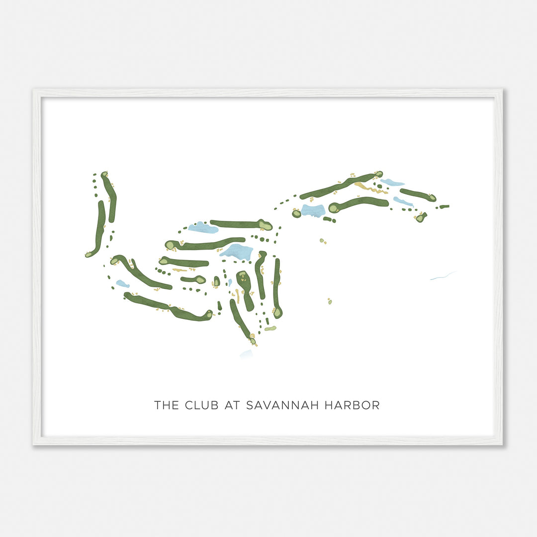 Print of The Club At Savannah Harbor Modern Map