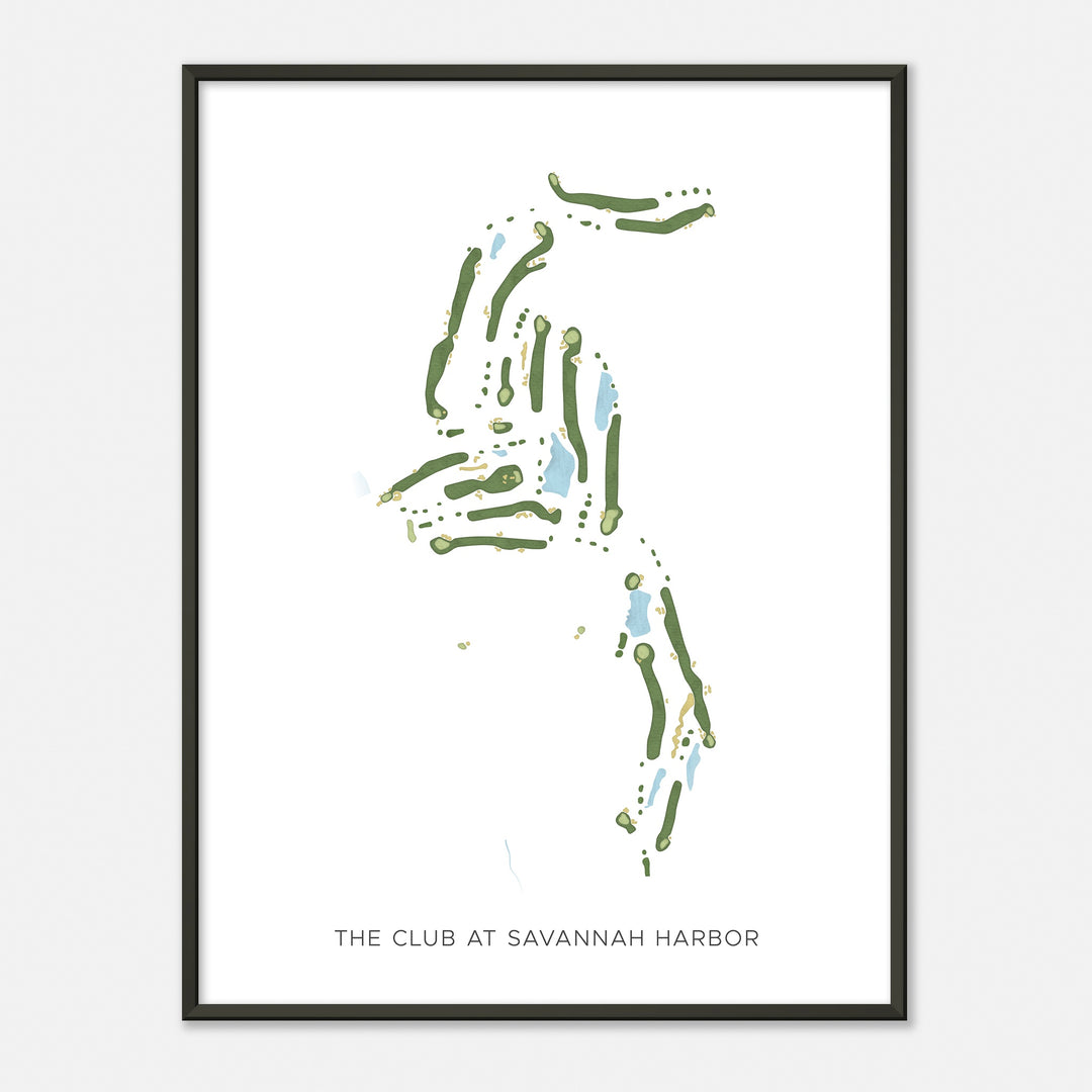 Print of The Club At Savannah Harbor Modern Map