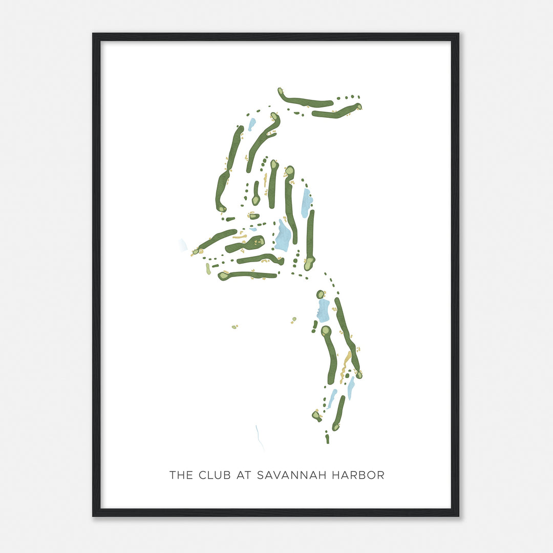 Print of The Club At Savannah Harbor Modern Map