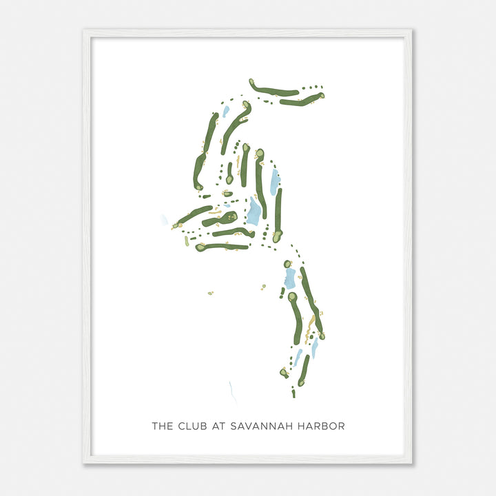 Print of The Club At Savannah Harbor Modern Map