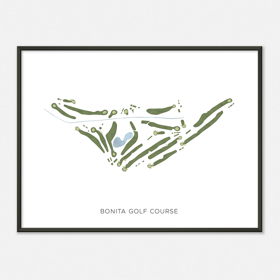 Print of Bonita Golf Course Modern Map
