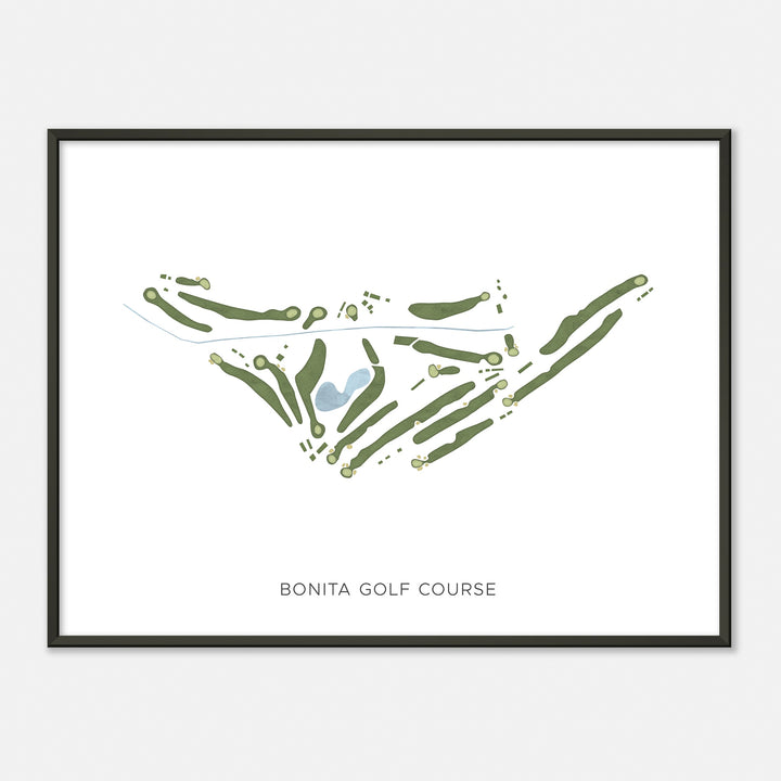 Print of Bonita Golf Course Modern Map