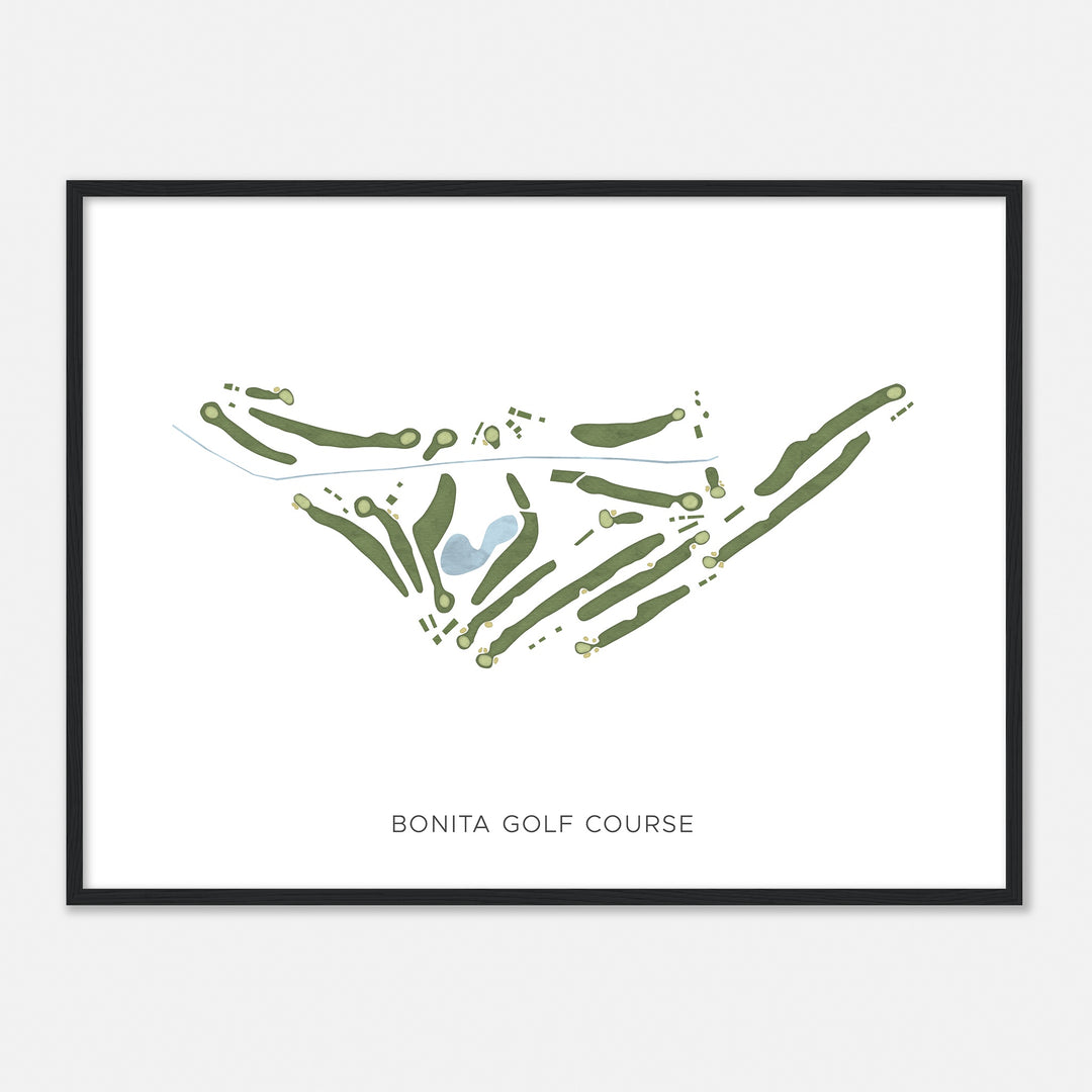 Print of Bonita Golf Course Modern Map