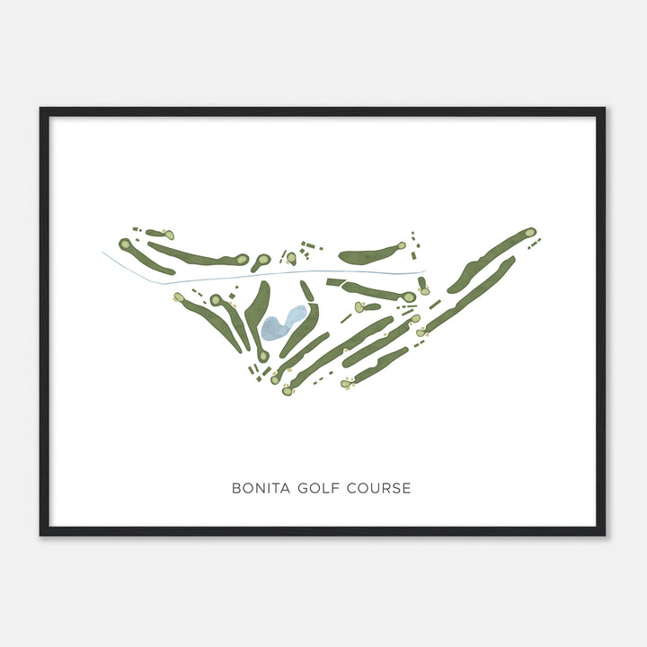 Print of Bonita Golf Course Modern Map