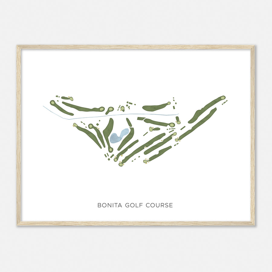 Print of Bonita Golf Course Modern Map