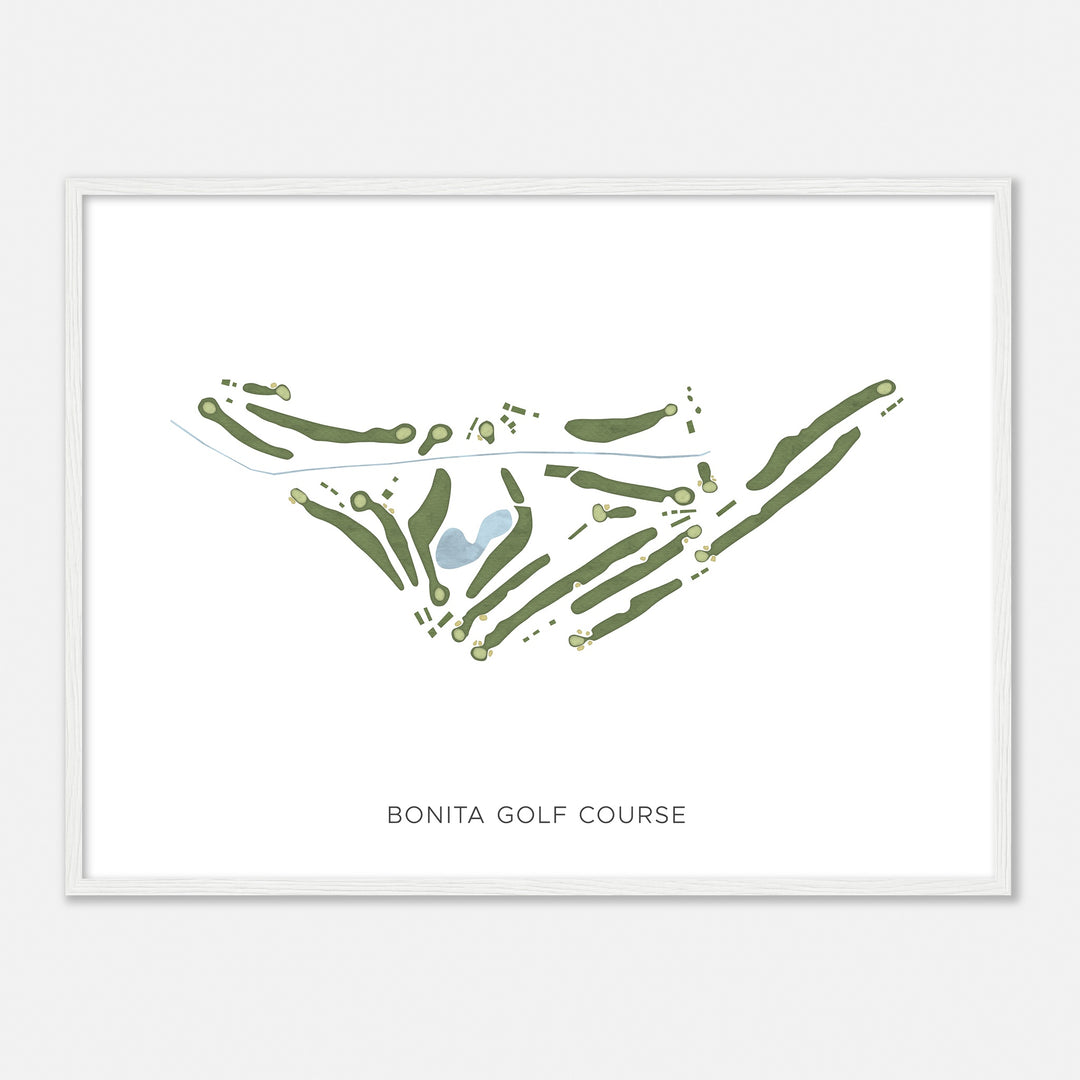 Print of Bonita Golf Course Modern Map