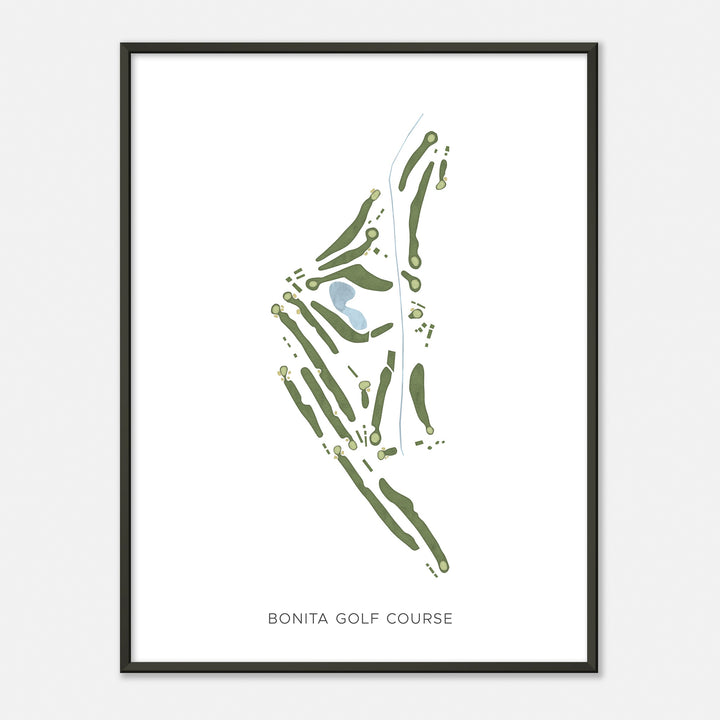 Print of Bonita Golf Course Modern Map