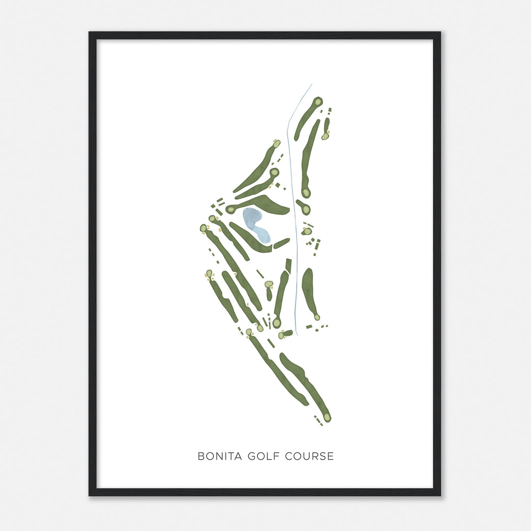 Print of Bonita Golf Course Modern Map