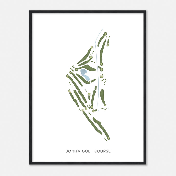 Print of Bonita Golf Course Modern Map