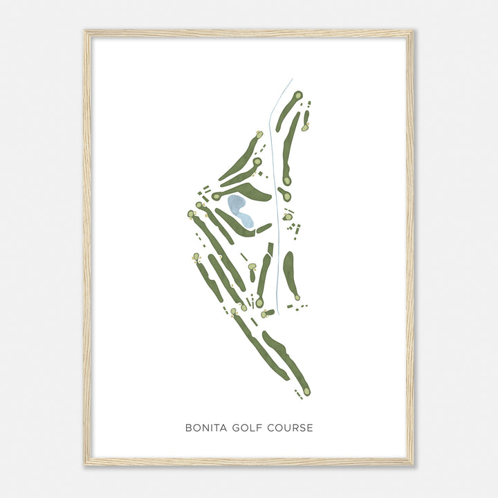 Print of Bonita Golf Course Modern Map