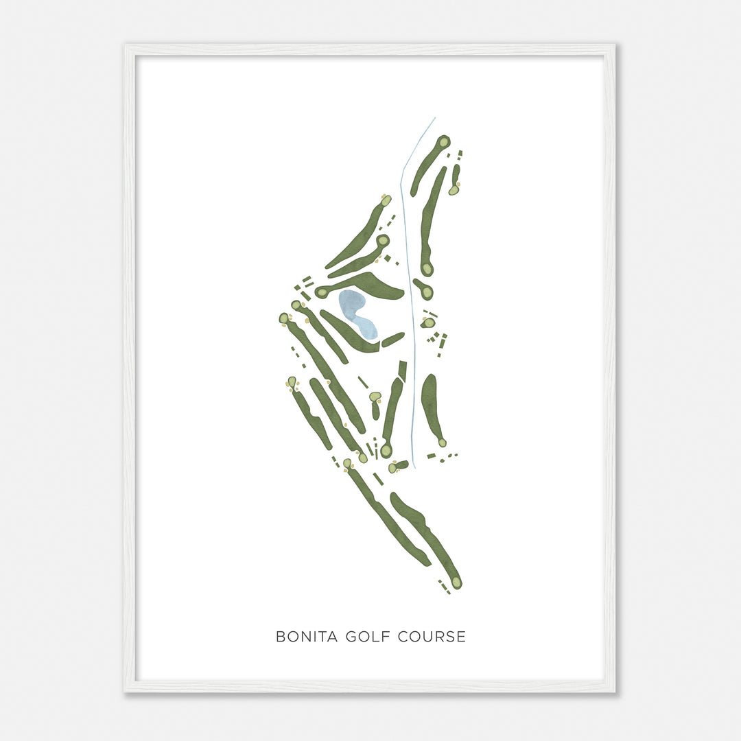 Print of Bonita Golf Course Modern Map