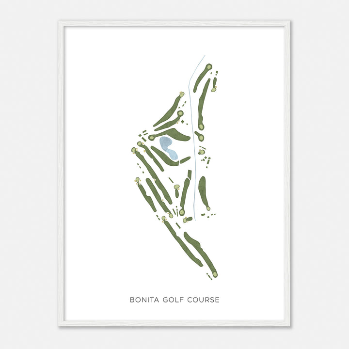 Print of Bonita Golf Course Modern Map