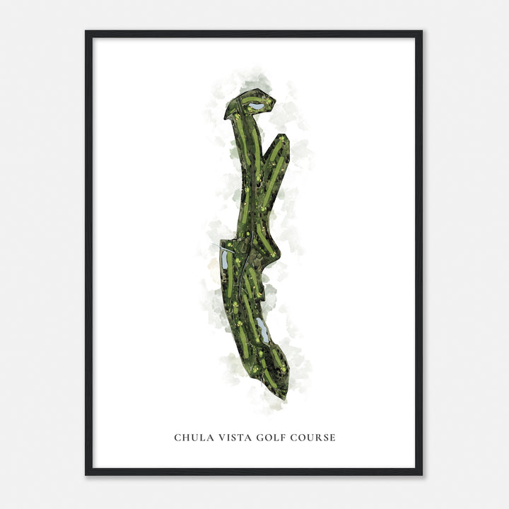 Print of Chula Vista Golf Course Classic Map