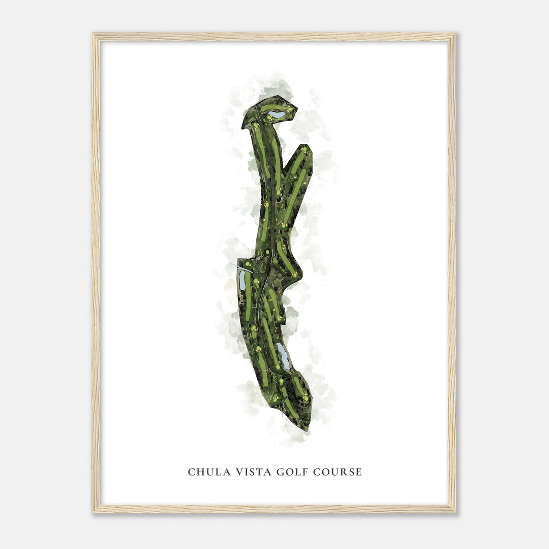 Print of Chula Vista Golf Course Classic Map