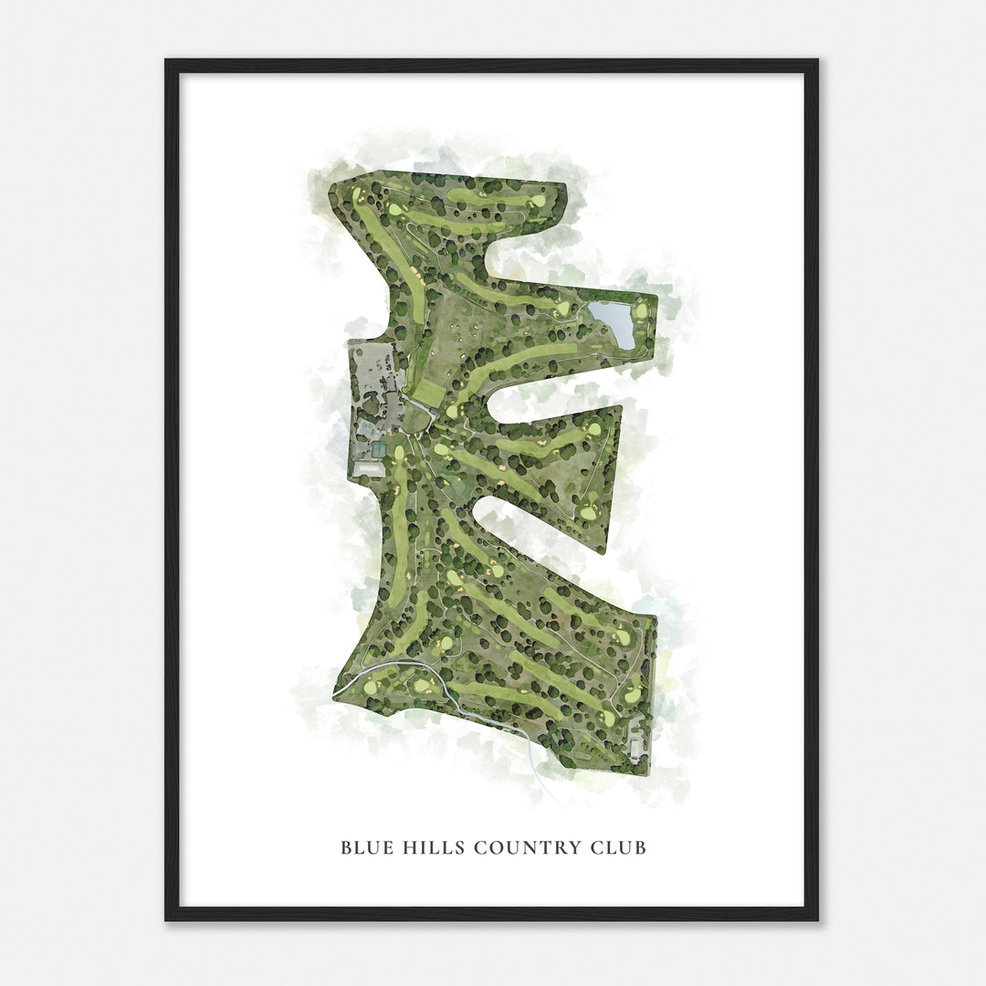 Print of Blue Hills Country Club Classic Map