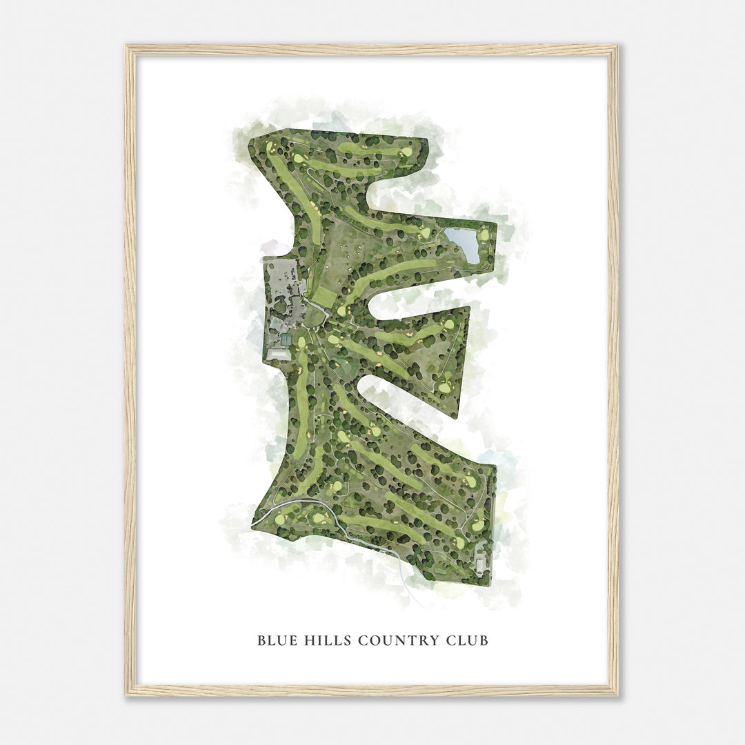 Print of Blue Hills Country Club Classic Map