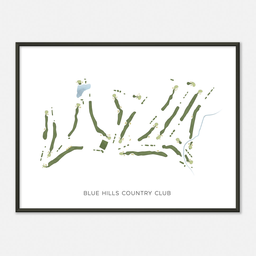 Print of Blue Hills Country Club Modern Map