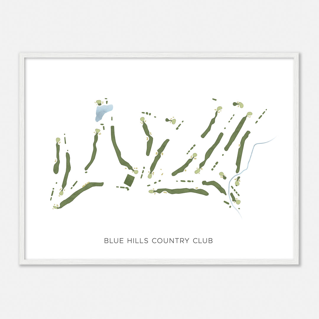 Print of Blue Hills Country Club Modern Map