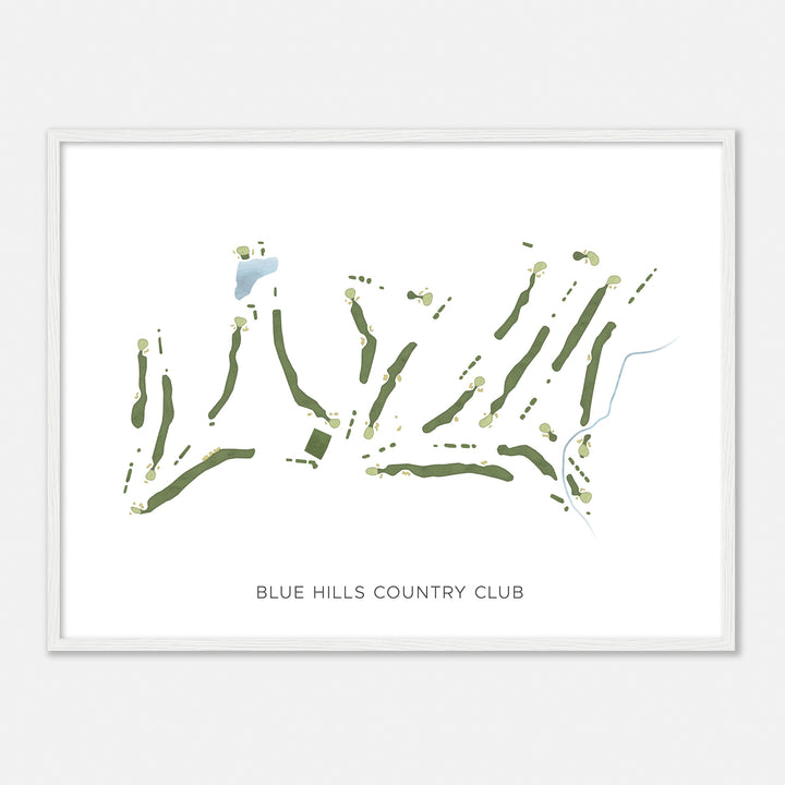 Print of Blue Hills Country Club Modern Map