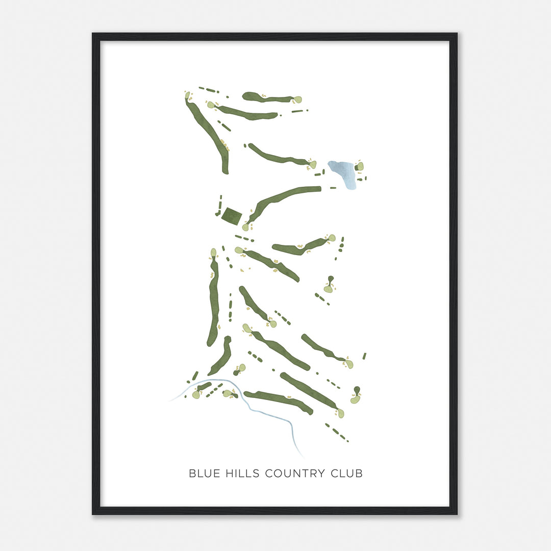 Print of Blue Hills Country Club Modern Map