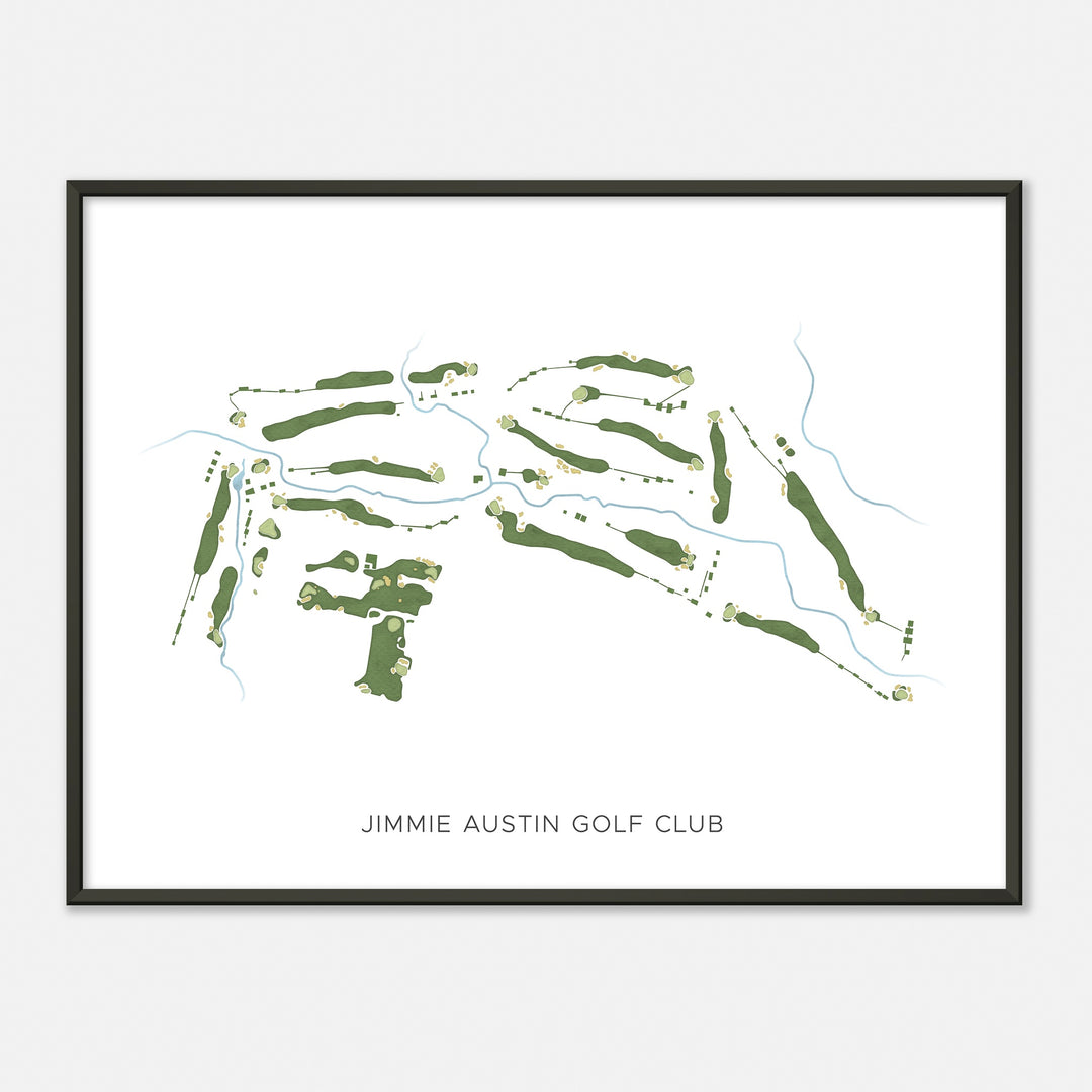 Print of Jimmie Austin Golf Club Modern Map