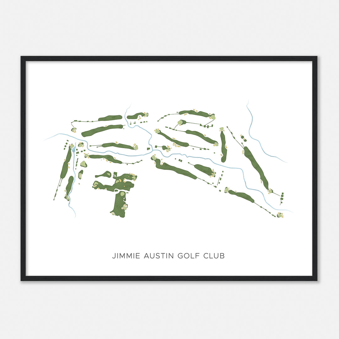 Print of Jimmie Austin Golf Club Modern Map