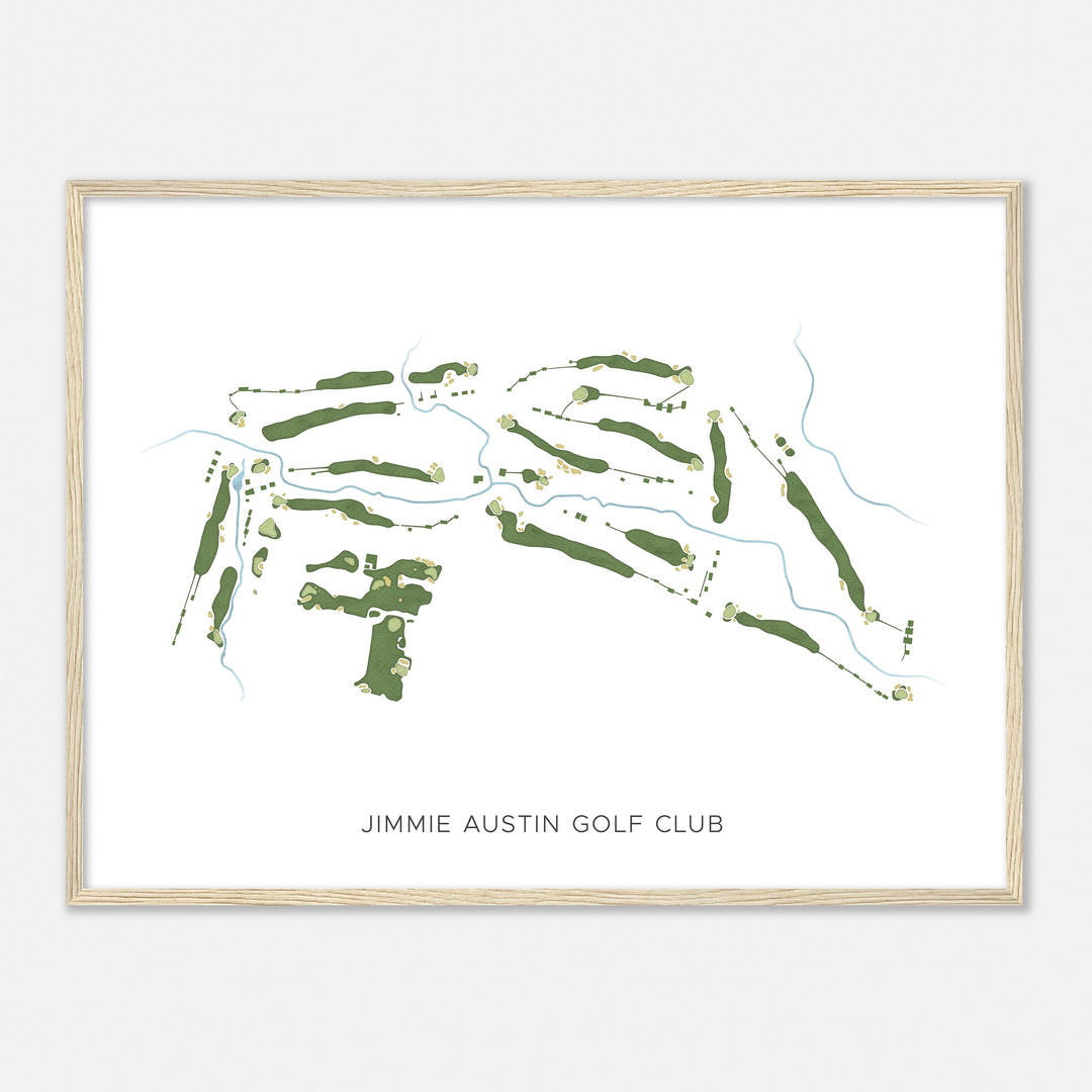 Print of Jimmie Austin Golf Club Modern Map