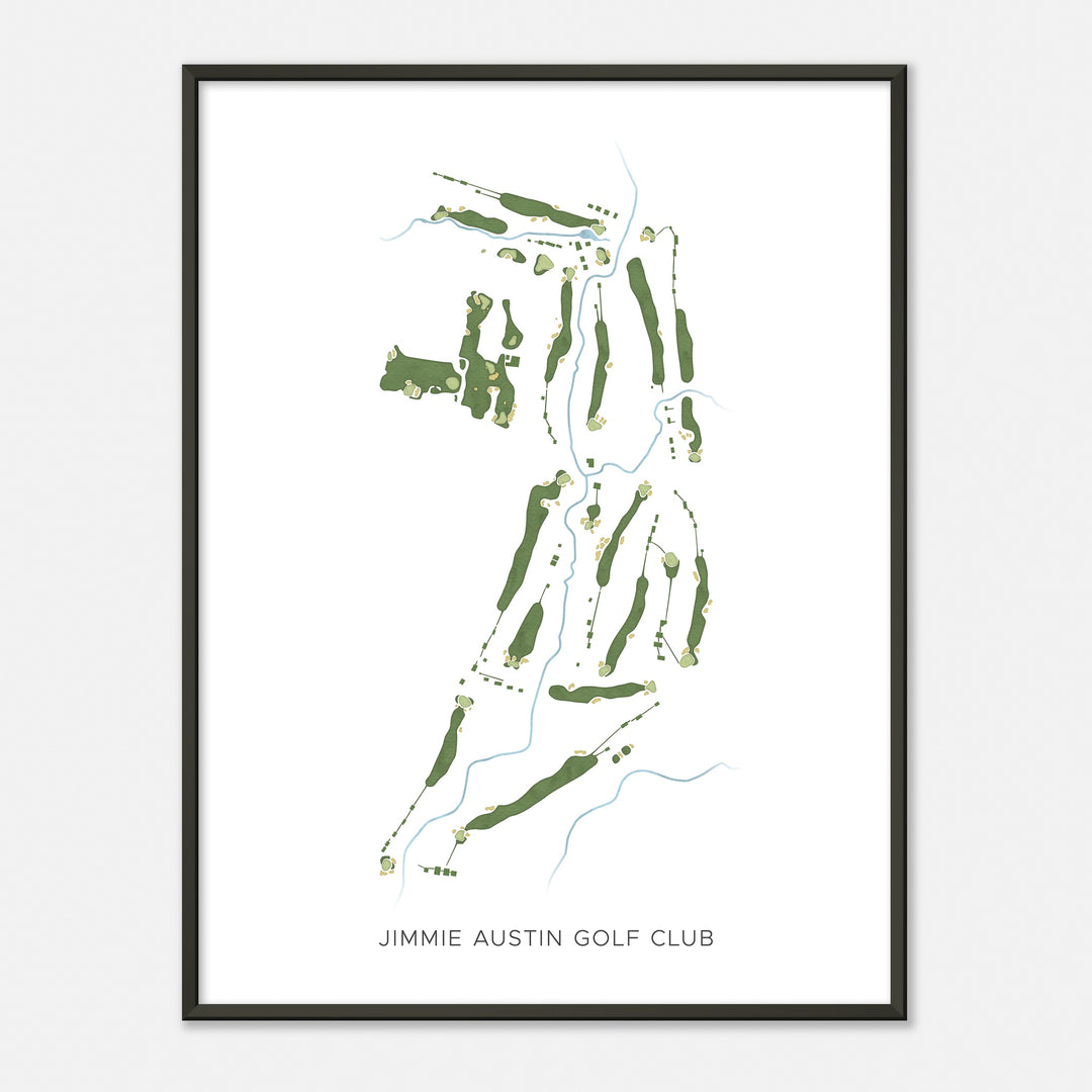 Print of Jimmie Austin Golf Club Modern Map