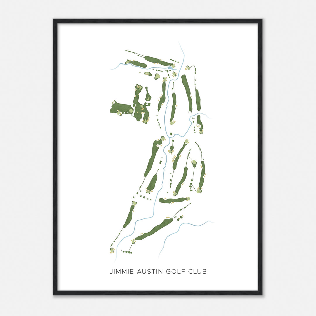 Print of Jimmie Austin Golf Club Modern Map