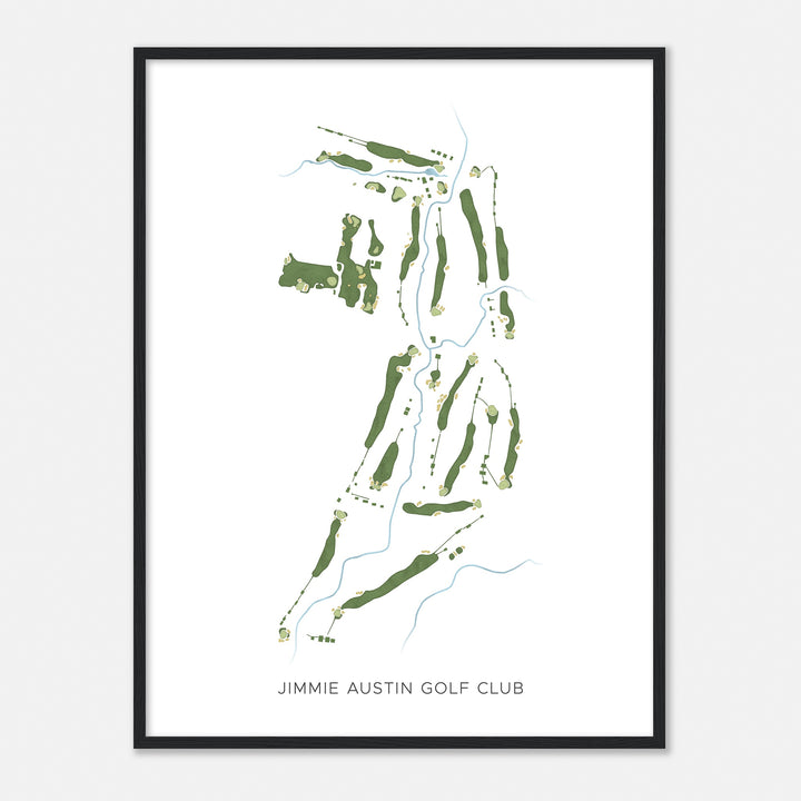 Print of Jimmie Austin Golf Club Modern Map