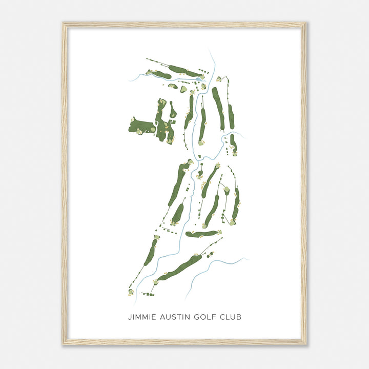 Print of Jimmie Austin Golf Club Modern Map