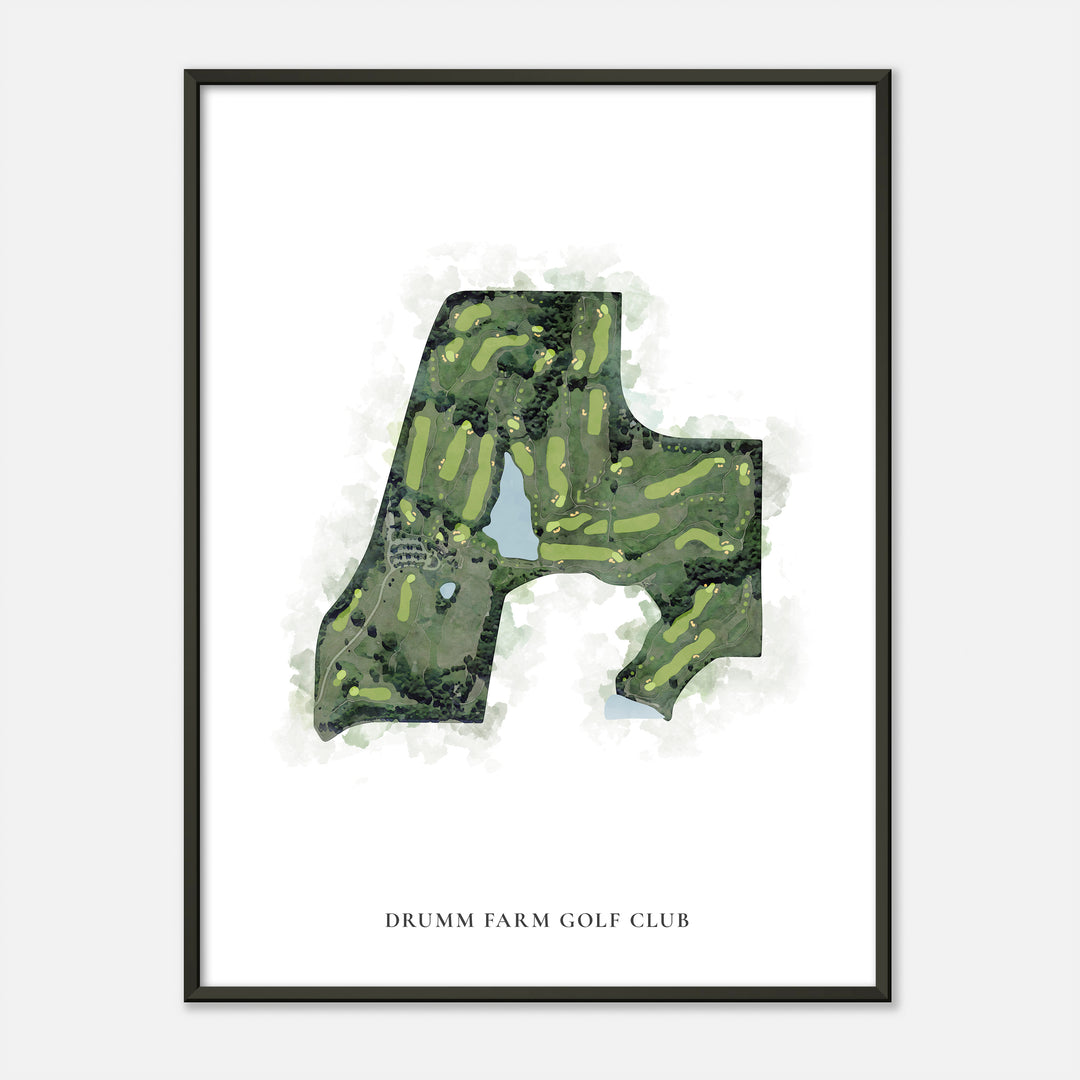 Print of Drumm Farm Golf Club Classic Map