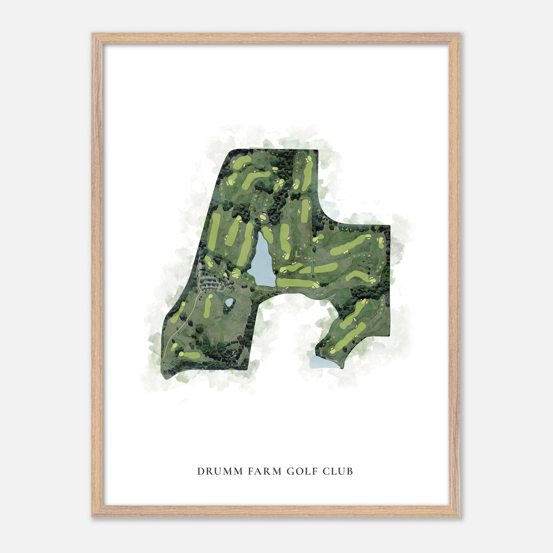 Print of Drumm Farm Golf Club Classic Map