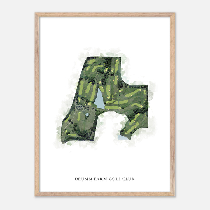 Print of Drumm Farm Golf Club Classic Map