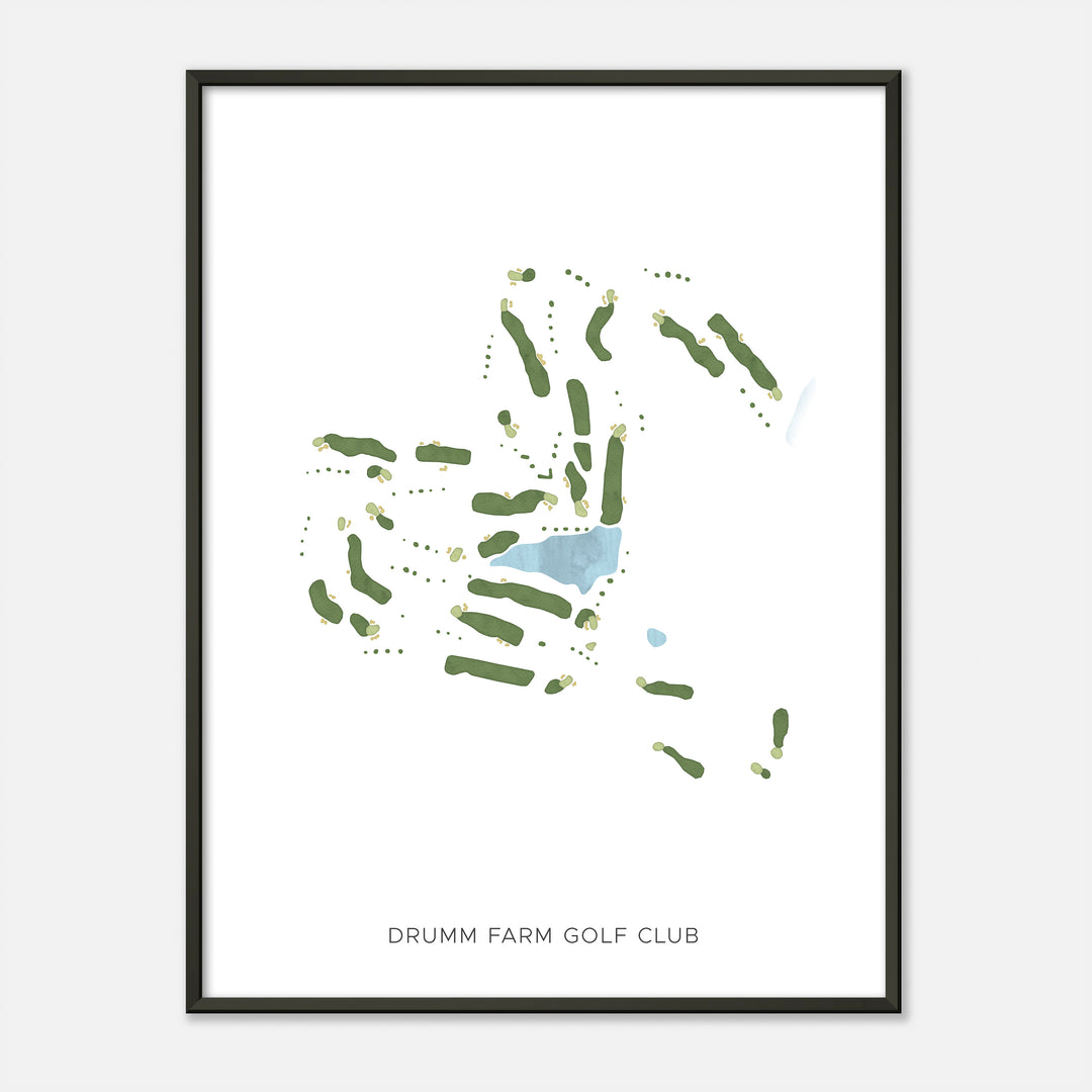 Print of Drumm Farm Golf Club Modern Map