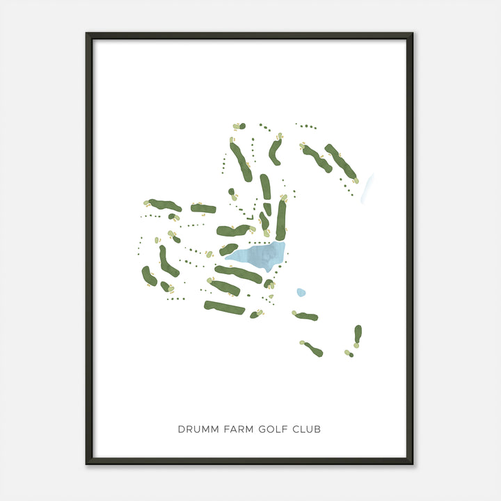 Print of Drumm Farm Golf Club Modern Map