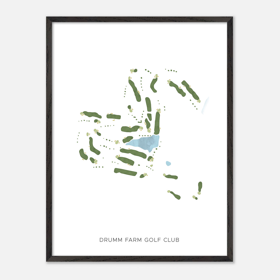 Print of Drumm Farm Golf Club Modern Map
