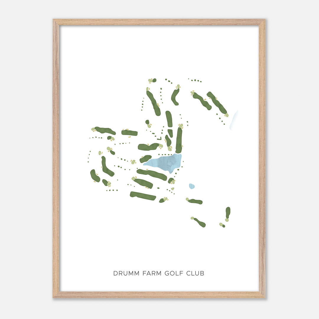 Print of Drumm Farm Golf Club Modern Map